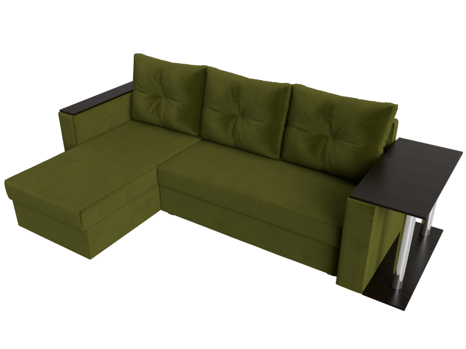 Диваны угловые в гостиную, Угловой диван Атланта левый угол, микровельвет