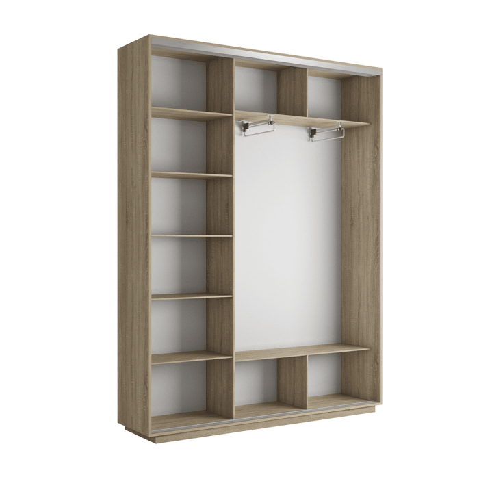 Шкафы-купе 3-х дверные, Шкаф-купе Экспресс 3-х дверный Фотопечать Шелк Стекла 240х45х220