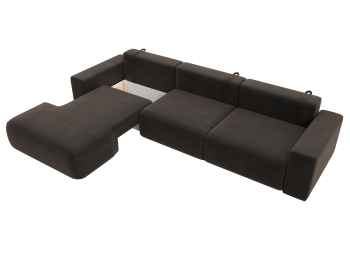 Диван угловой Лига-036 Классик Лонг левый угол, велюр