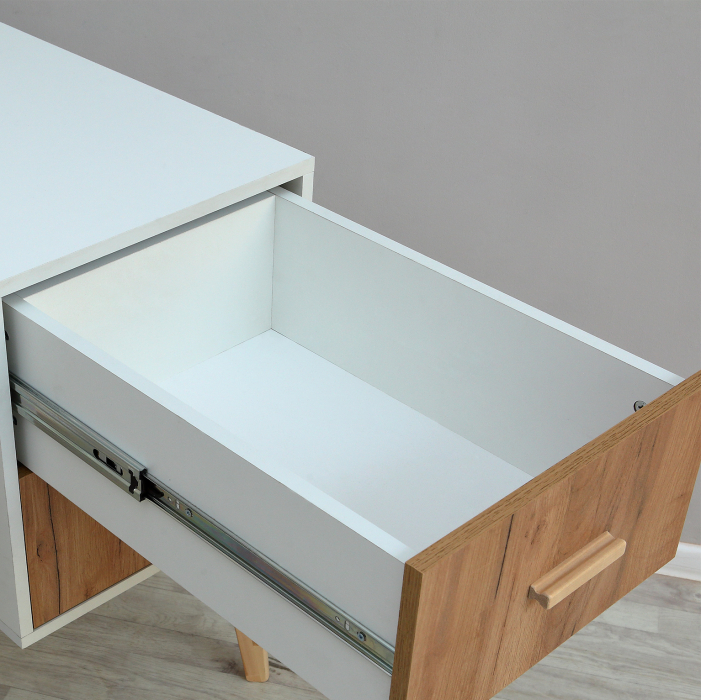 Прямые, Стол письменный с тумбой Скандик