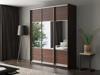 Шкаф-купе Айсберг 200 ВЕНГЕ (шамони темный/комбинированный)