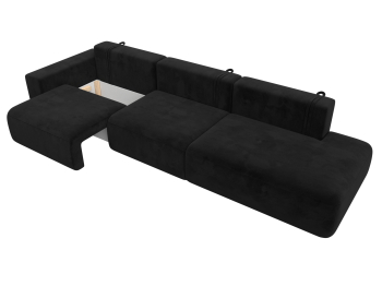 Диван прямой Лига-036 Модерн Лонг подлокотник слева, велюр