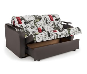 Диван-кровать Гранд Д 120, велюр/экокожа