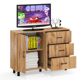 Комод-тумба две дверки и три ящика РВК 123-1204