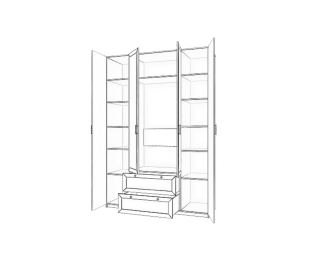 Шкаф четырехдверный Бэль