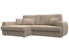 Диваны угловые в гостиную, Диван угловой Лига-057 НПБ угол левый, велюр SEVEN