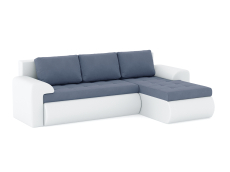 Диваны угловые в гостиную, Диван-кровать угловой Кормак с подлокотниками, велюр+кож.зам.