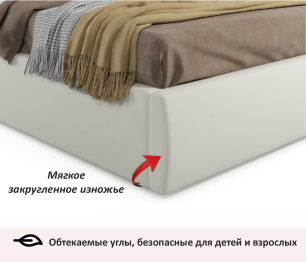 Мягкая кровать Selesta 1400 с матрасом АСТРА с подъемным механизмом