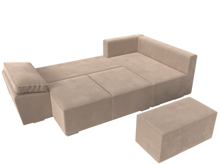 Диваны угловые в гостиную, Угловой диван Хьюго правый угол, велюр