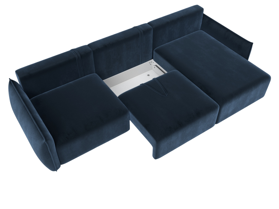 Диваны угловые в гостиную, Диван угловой Лига-051 НПБ Лонг угол универсальный, велюр TOWER