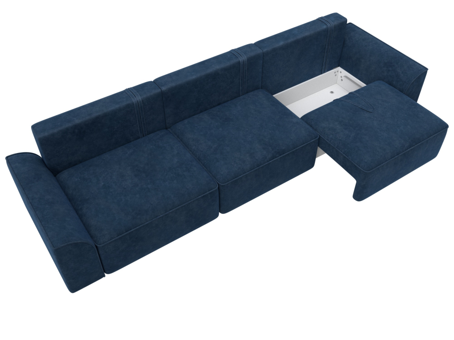 Диваны еврокнижки, Диван прямой Лига-048 НПБ Лонг, велюр BRUT