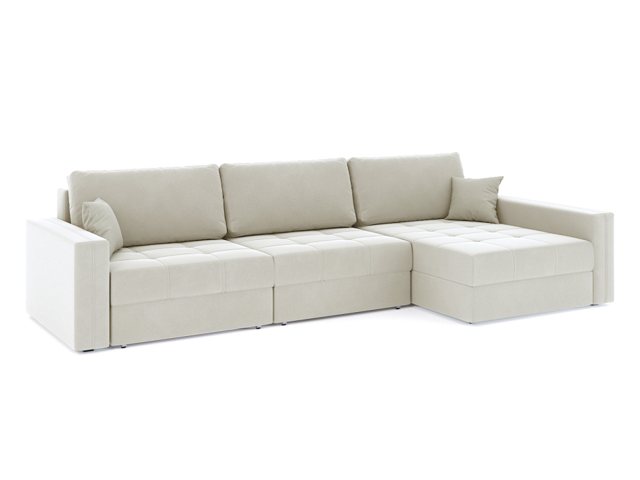 Диваны угловые в гостиную, Диван-кровать угловой Брест 3 секции еврокнижка, велюр