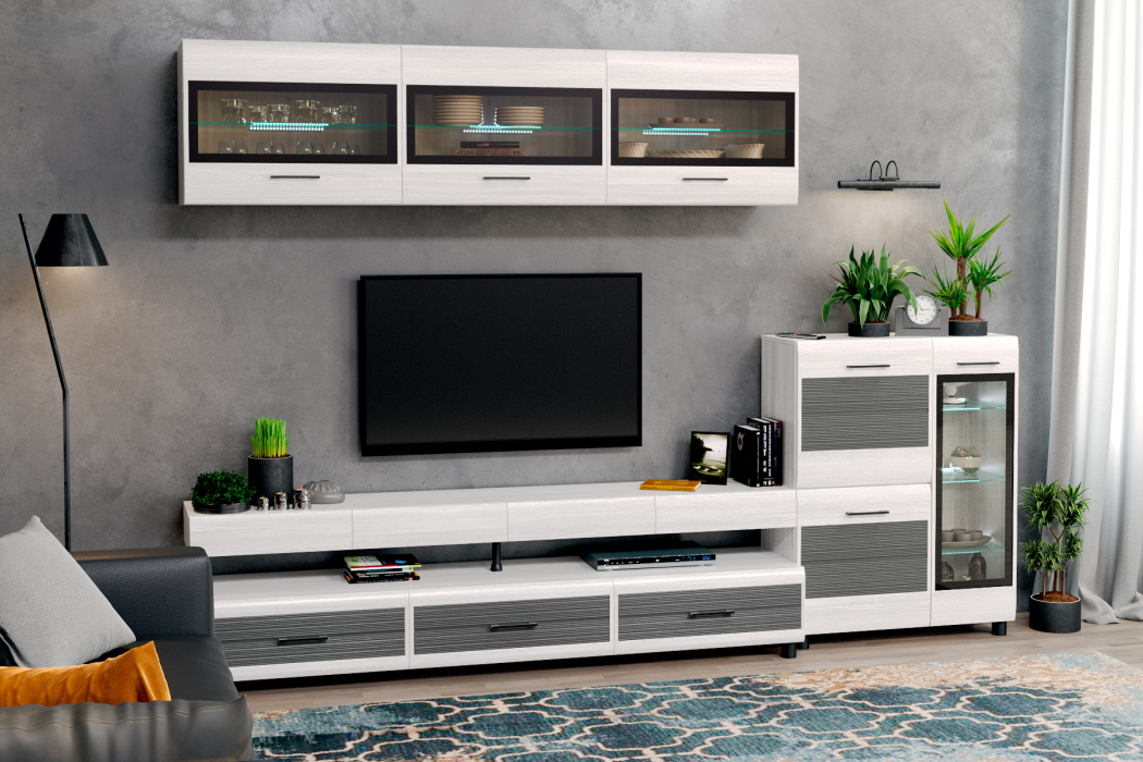 Стенки для гостиной, Модульная гостиная Камелия композиция 12