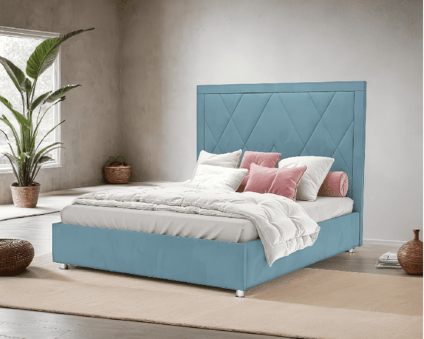 Мягкая кровать, Кровать Треви 160 см (Велюр)