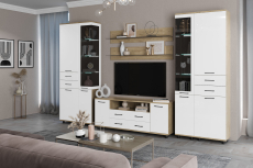 Стенки для гостиной, Модульная гостиная Грейс композиция 12  Гикори Джексон Светлый