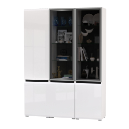 Шкаф с двумя дверками Сидней и два шкаф-витрины