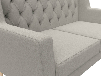 Диван кухонный прямой Брайтон 2 Люкс, рогожка Амур