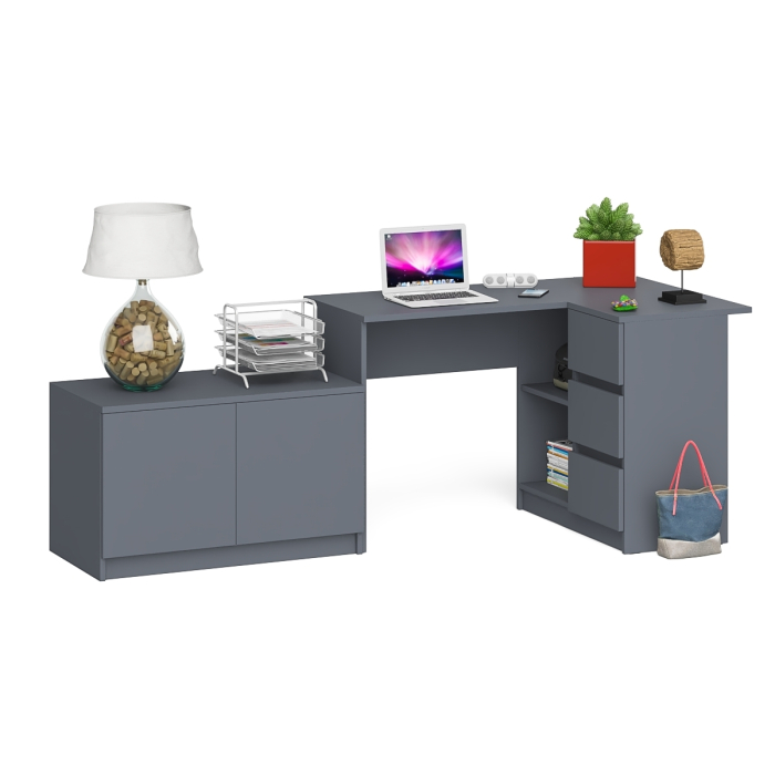 Угловые, Тумба широкая Мори 900 и угловой стол компьютерный Мори правый