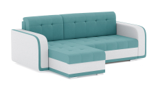 Диваны угловые в гостиную, Диван-кровать угловой Генри еврокнижка, велюр+кож.зам