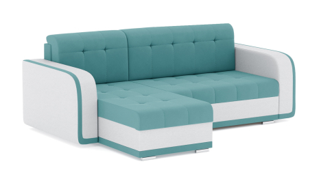 Диван-кровать угловой Генри еврокнижка, велюр+кож.зам