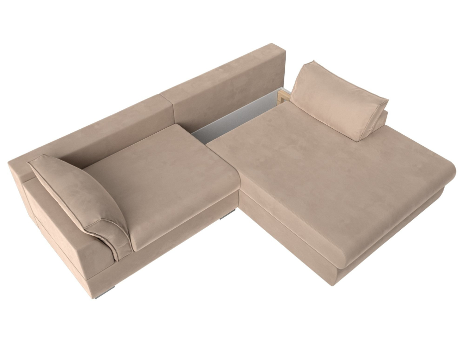 Диваны угловые в гостиную, Угловой диван Пекин угол правый, велюр