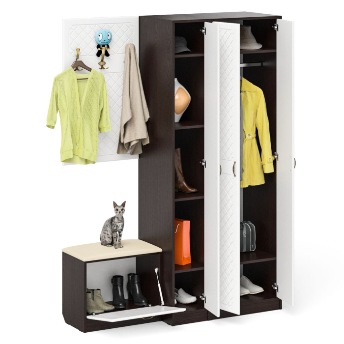 Прихожие, Мебель в прихожую П-6-500 № 47 фрезеровка ромб