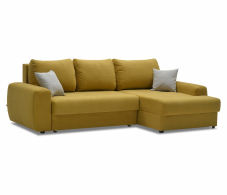 Диваны угловые, Угловой диван Коста, еврокнижка, велюр,  правый угол