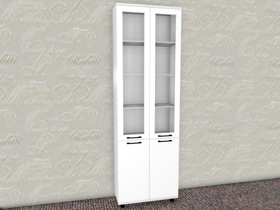 Шкафы двухстворчатые, Модульная система Грейс Шкаф ШК-5035  Снежный Ясень