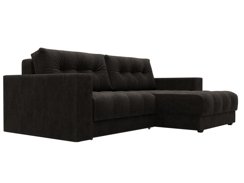 Дизайнерские диваны для гостиной, Диван угловой с декором Лига-049 НПБ, велюр BRUT