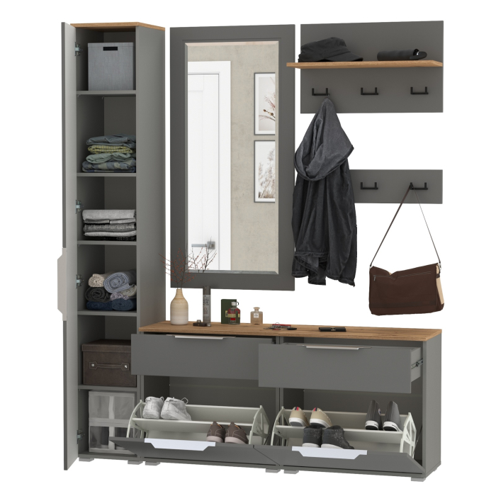 Прихожие, Мебель Октава  в узкую прихожую № 44