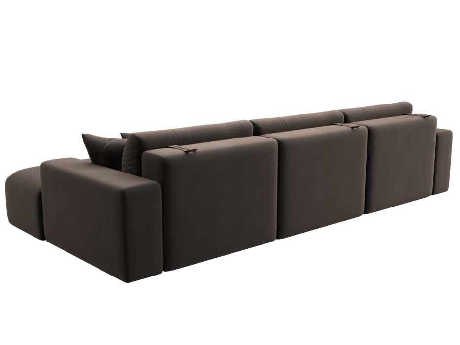 Диваны угловые в гостиную, Диван угловой Лига-036 Классик Лонг правый угол, велюр