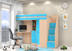 Кровати-чердаки, Кровать чердак Golden Kids 6 дуб молочный