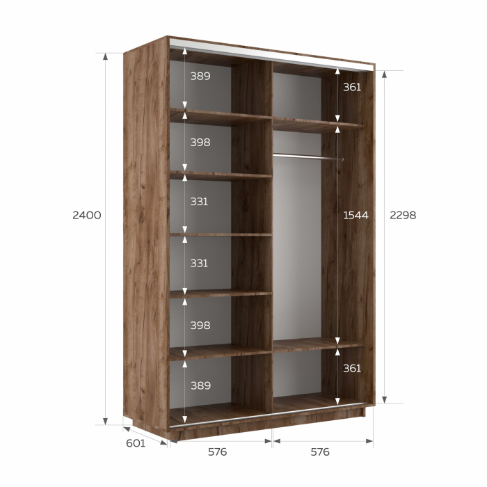Шкафы-купе 2-х дверные, Шкаф-купе Экспресс 2-х дверный Фотопечать Квадрат Стекла 120х60х240