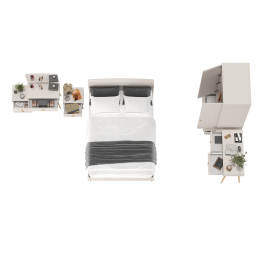 Модульная мебель для спальни Афина с кроватью со спальным местом на 1400