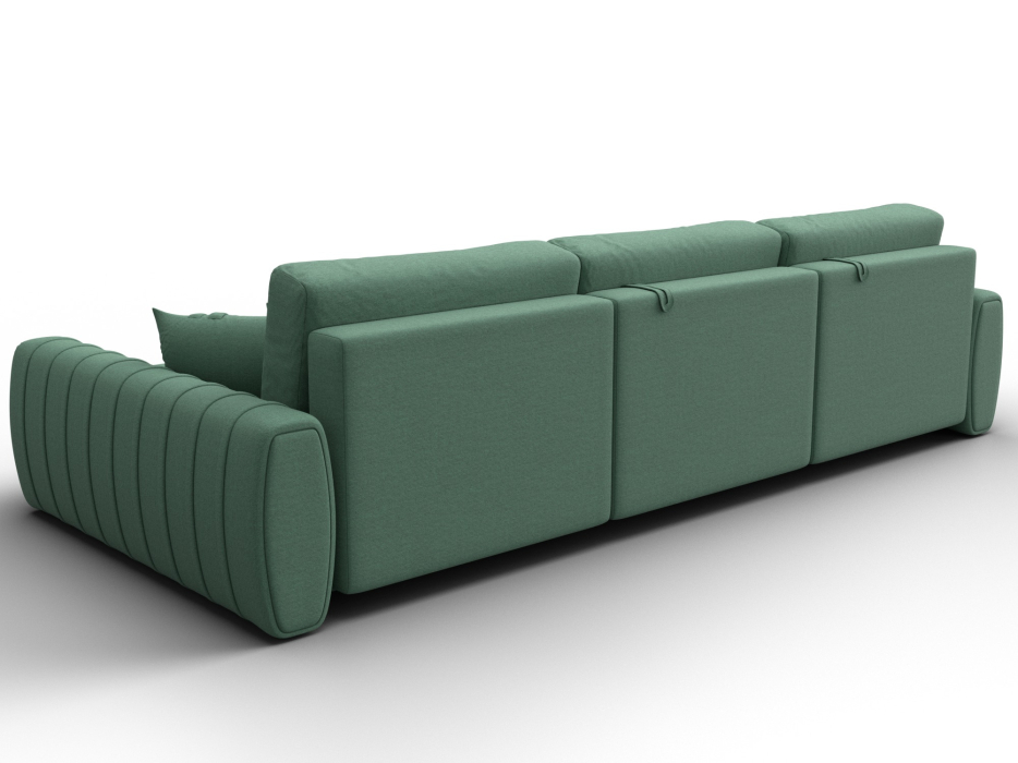 Диваны угловые в гостиную, Диван угловой Лига-057 НПБ Лонг угол правый, рогожка Амур