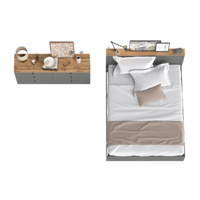 Спальные гарнитуры, Большой вместительный комод Остин 16.240 кровать Остин 1600