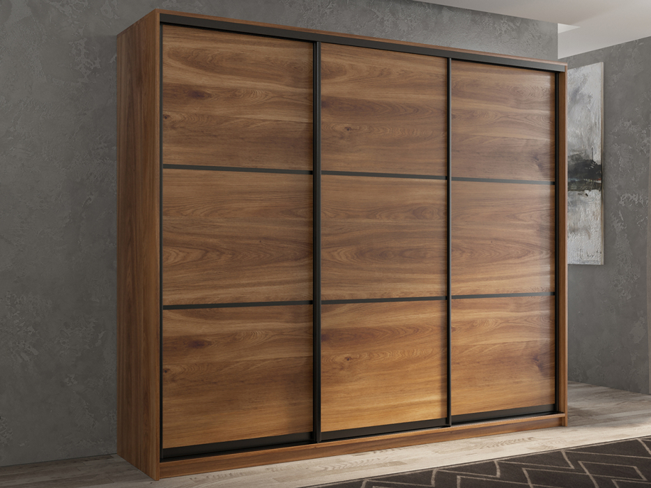 Шкафы-купе 3-х дверные, Шкаф-купе 3х дверный Кааппи 4 180х60