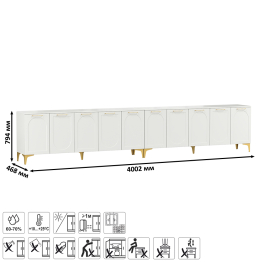 Широкая тумба под ТВ и аппаратуру Монтесито 16.66