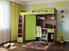 Кровати-чердаки, Кровать-чердак Астра 7 Дуб молочный