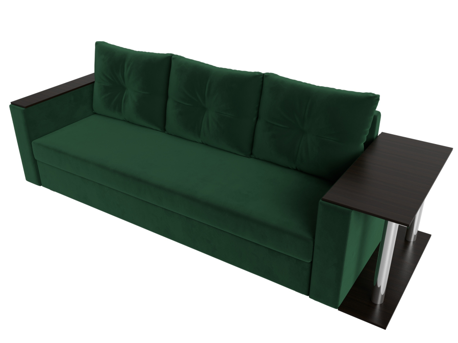 Диваны еврокнижки, Диван прямой Атланта со столом справа, велюр