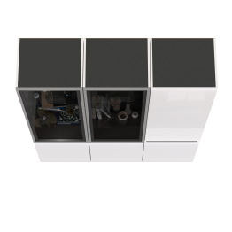 Шкаф с двумя дверками Сидней и два шкаф-витрины