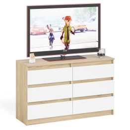 Широкий комод шесть ящиков Мори МК1200.6