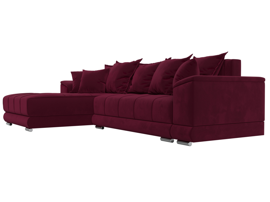 Диваны угловые в гостиную, Угловой диван НордСтар левый угол, микровельвет