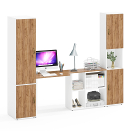 Письменный стол-трансформер Лидер-8 с пеналом для одежды и пеналом с нишей