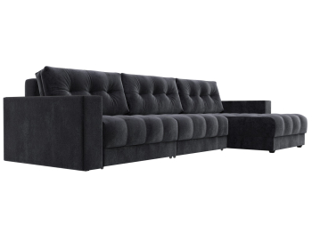 Диван угловой с декором Лига-049 НПБ Лонг, велюр TOWER