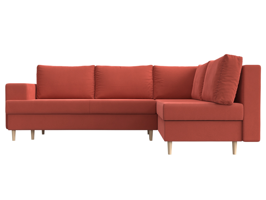 Диваны угловые в гостиную, Диван угловой Сильвана правый угол, микровельвет