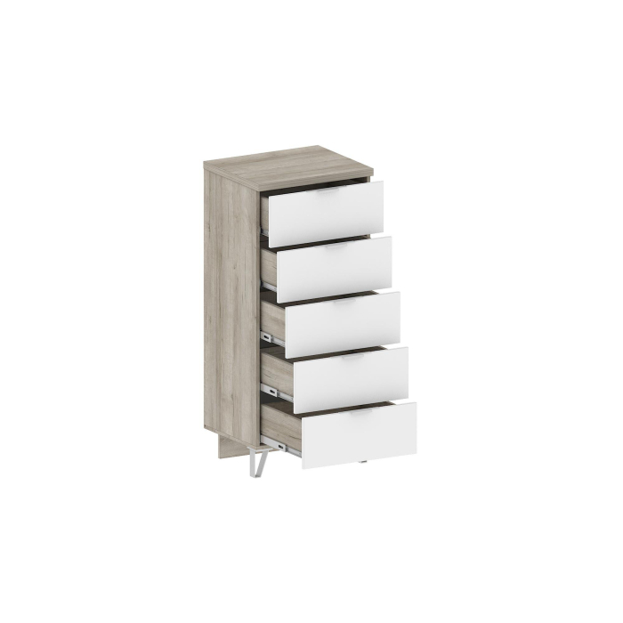 Комоды, Комод Анима КМ-3205, дуб серый, белый	