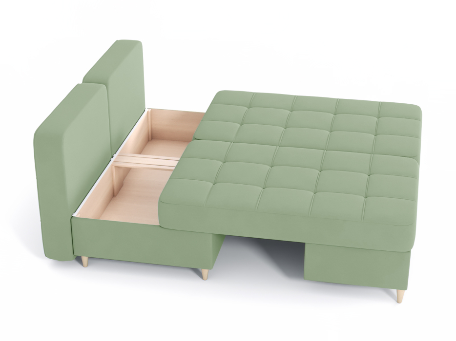 Диваны угловые в гостиную, Диван-кровать угловой Оливер 2 еврокнижка-трансформер, велюр