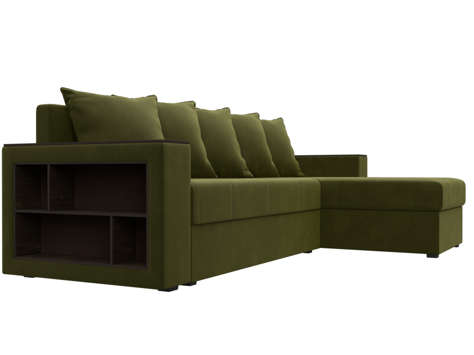 Диваны угловые в гостиную, Диван угловой Дубай Лайт угол универсальный, микровельвет