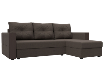 Диван угловой Валенсия Лайт правый угол, рогожка Амур